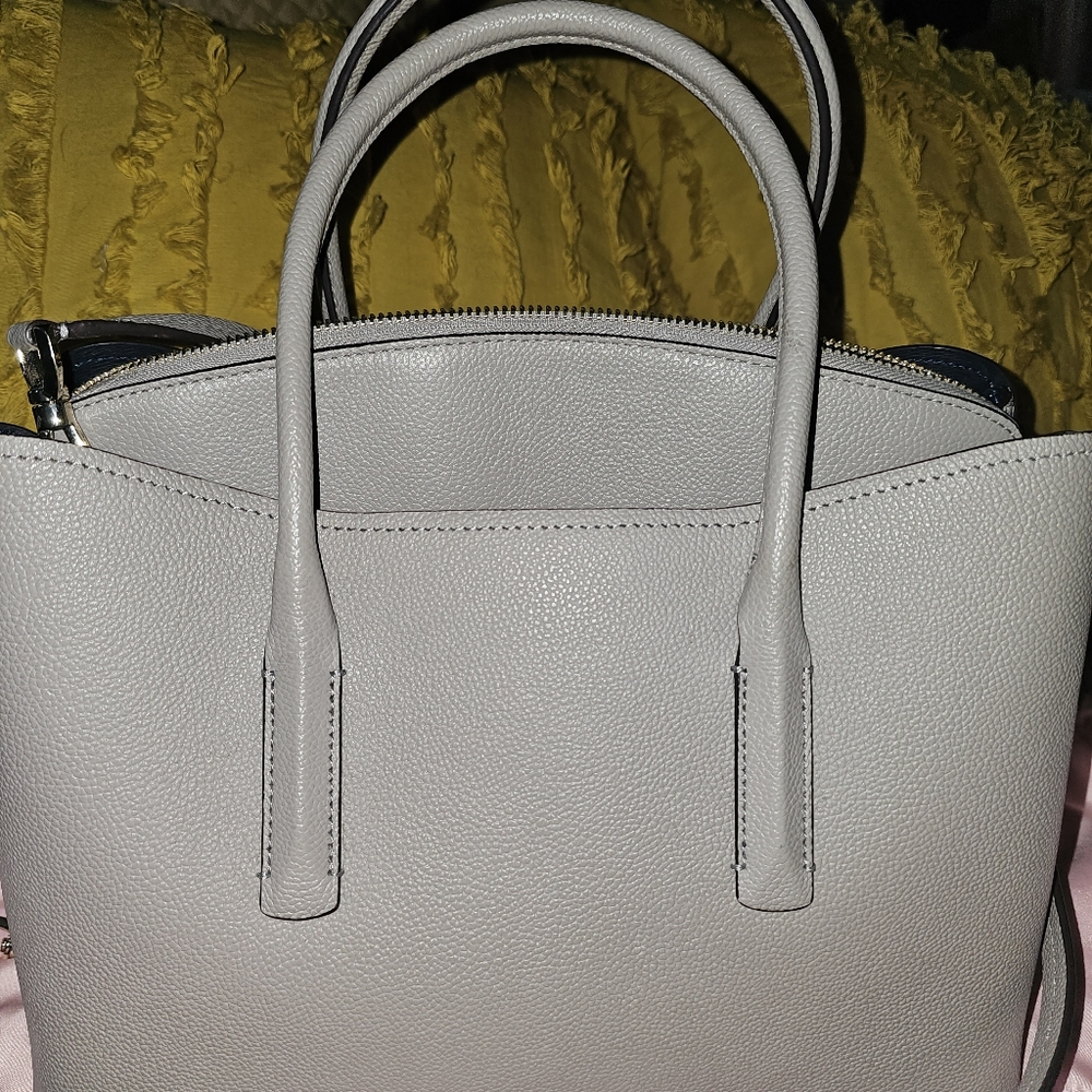 Kate Spade triple-compartment satchel convertible  - Taupe color - Picture 7 of 14